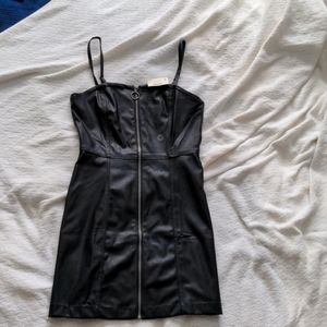 Black Leather Mini Dress